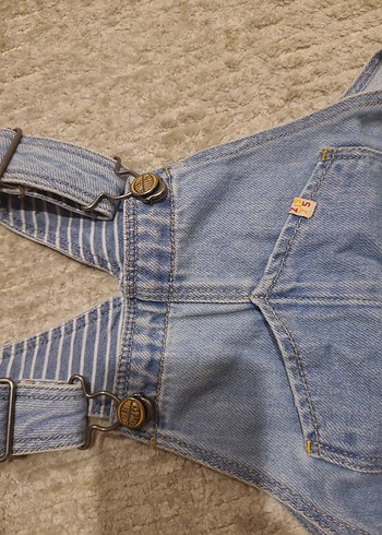 18-24 Ay Beden mavi Renk ZaRa erkek Çocuk Kot Askılı Şort Salopet