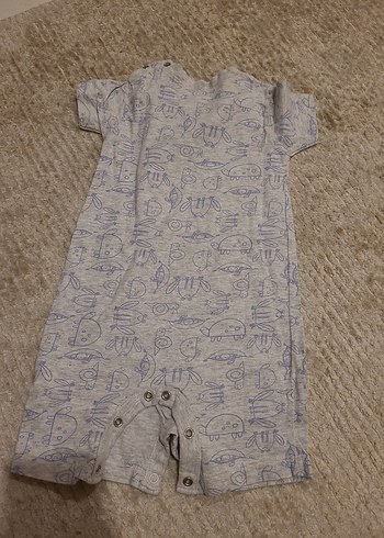 Mothercare Mothercare gri Kısa Kollu Bebek Tulum