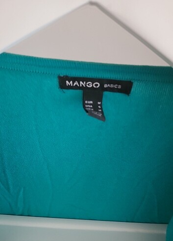Mango turkuaz renk basic hırka 