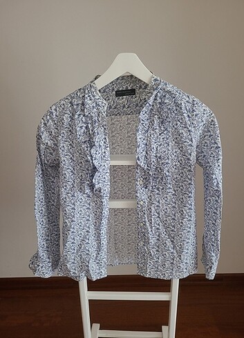 l Beden Mudo collection floral mavi gömlek