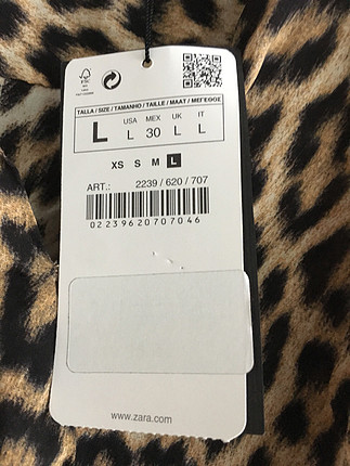 l Beden çeşitli Renk Zara Leopar suni deri detayli V yaka bluz , etiketli