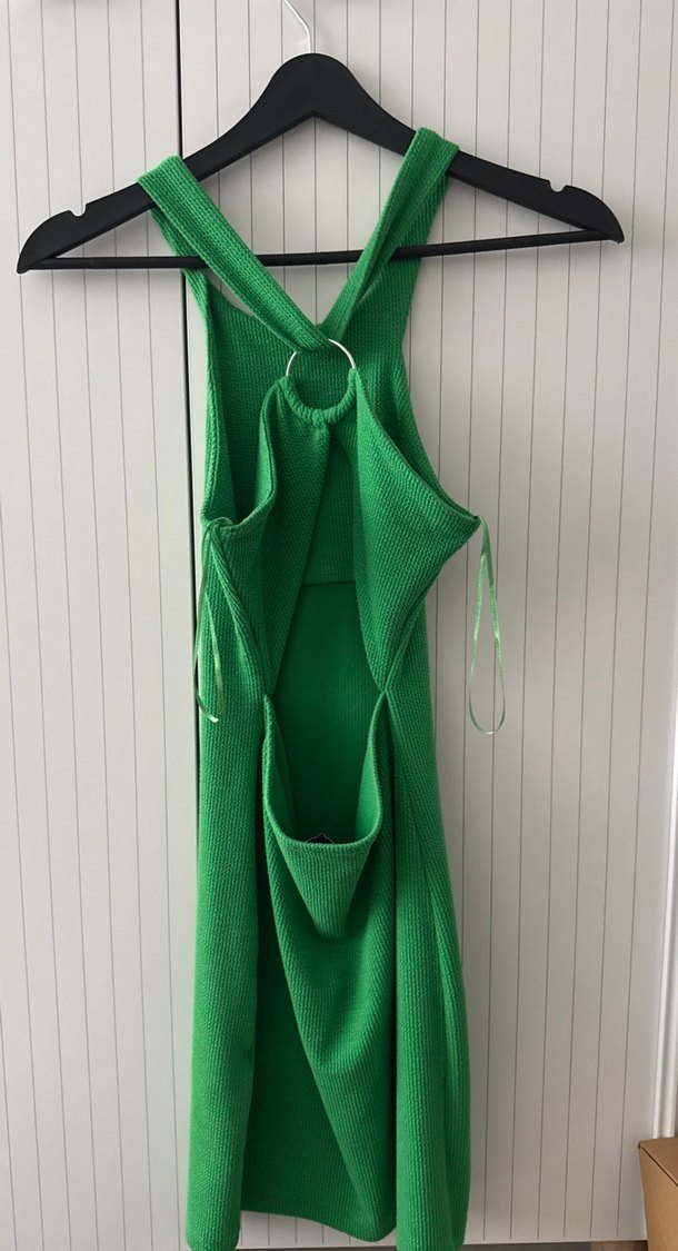 Dilvin Yeşil Triko mini Elbise - Görsel 2