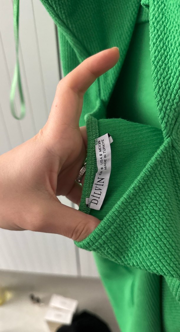 Dilvin Yeşil Triko mini Elbise - Görsel 3