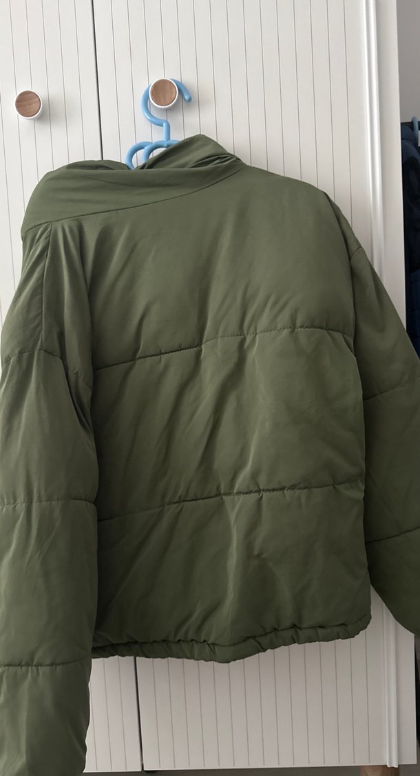 Kadın Haki Fermuarlı   Mont - Görsel 3