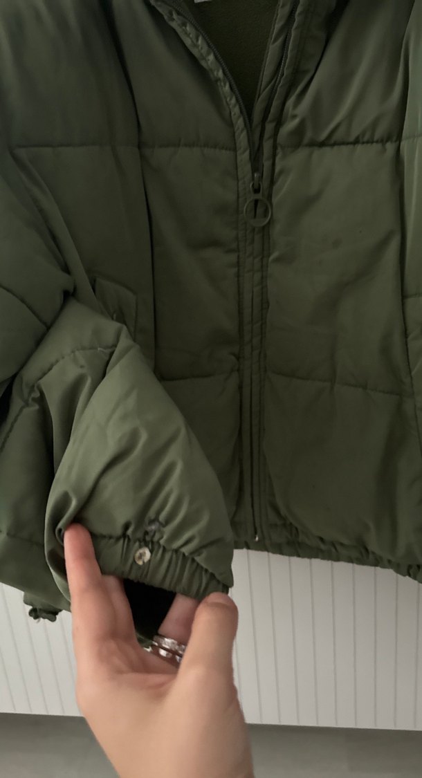 Kadın Haki Fermuarlı   Mont - Görsel 4