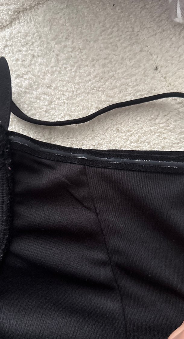 Kadın Siyah Pilili Strappy Bustier - Görsel 3