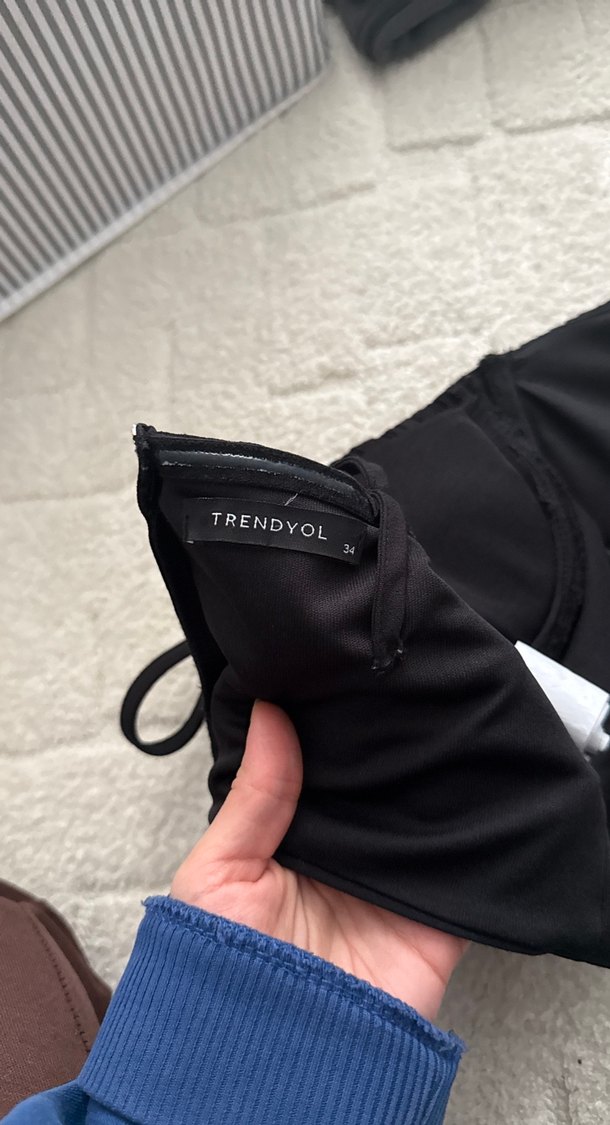 Kadın Siyah Pilili Strappy Bustier - Görsel 4