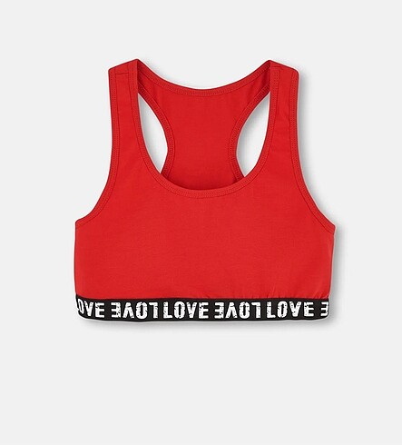 Dahi Kırmızı Love Bantlı Büstiyer 75