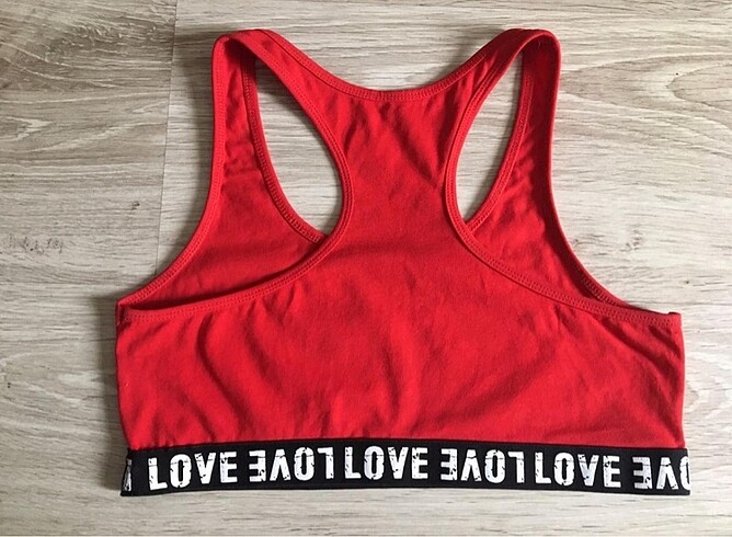 diğer Beden kırmızı Renk Dahi Kırmızı Love Bantlı Büstiyer 75
