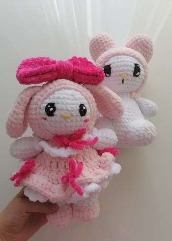 Pembe Renkli El Örgüsü Peluş Oyuncak