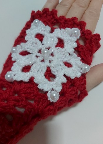 Kırmızı Parmaksız Eldiven - Görsel 9