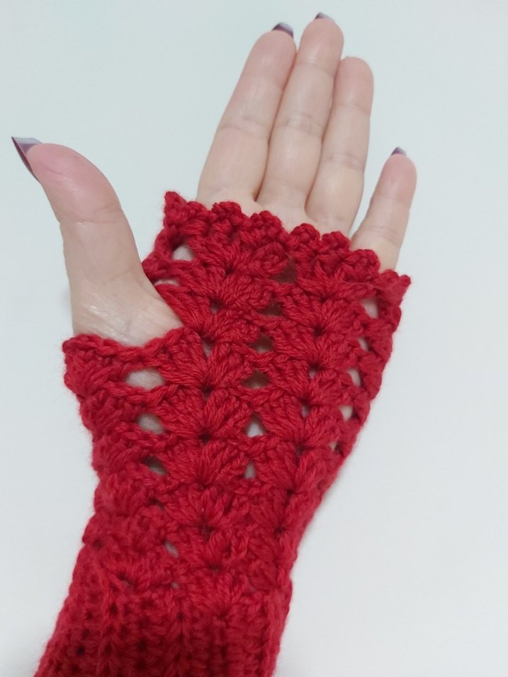 Kırmızı Parmaksız Eldiven - Görsel 2