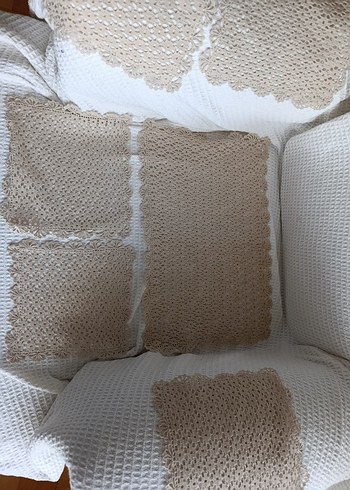 Bohem Tarzı El işi sehpa örtüleri Kırlent Kılıfları - Görsel 2