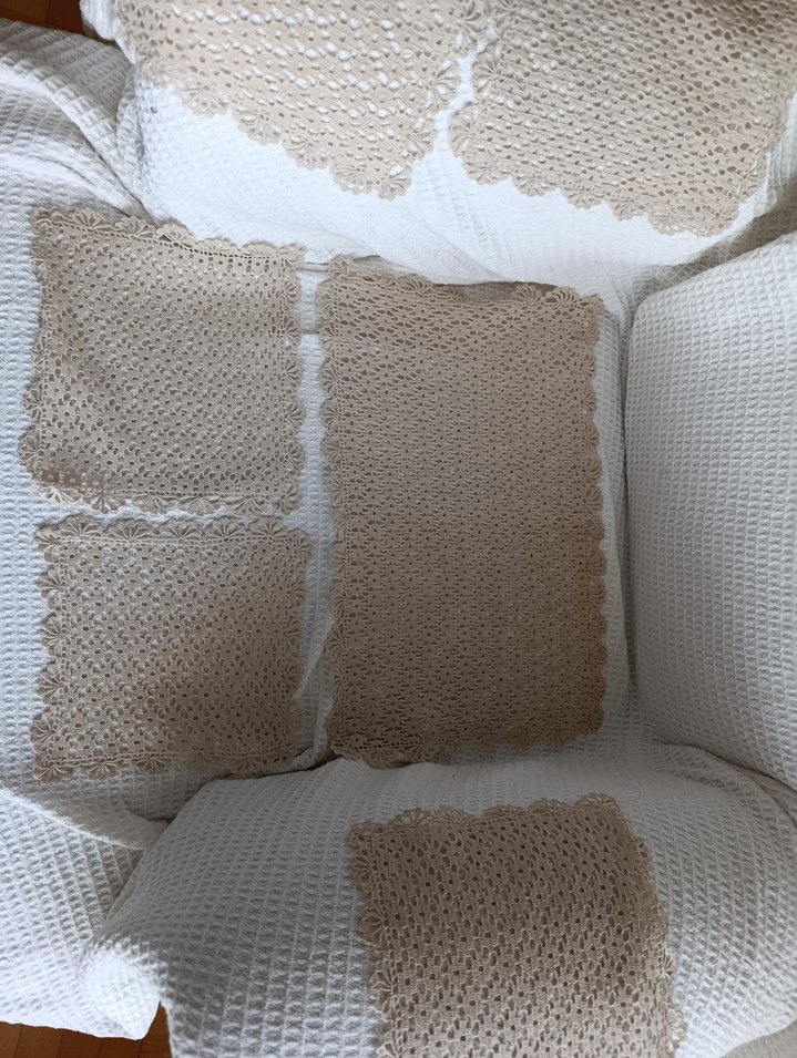 Bohem Tarzı El işi sehpa örtüleri Kırlent Kılıfları - Görsel 2