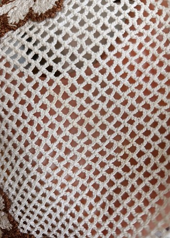 Çiçek Motifli El işi Dantel Örtü Seti - Görsel 5