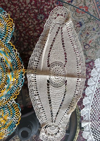 Bohem El işi Dekoratif Dantel Seti tepsi örtüsü - Görsel 7