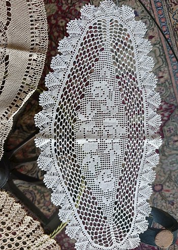 Bohem El işi Dekoratif Dantel Seti tepsi örtüsü - Görsel 2