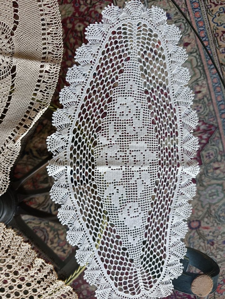 Bohem El işi Dekoratif Dantel Seti tepsi örtüsü - Görsel 2