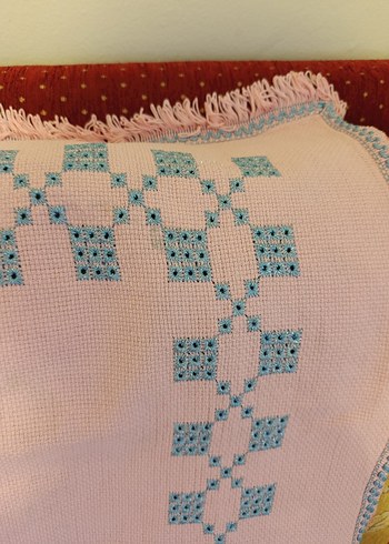 Etamin üzerine Mavi Desenli kanaviçe - Görsel 3