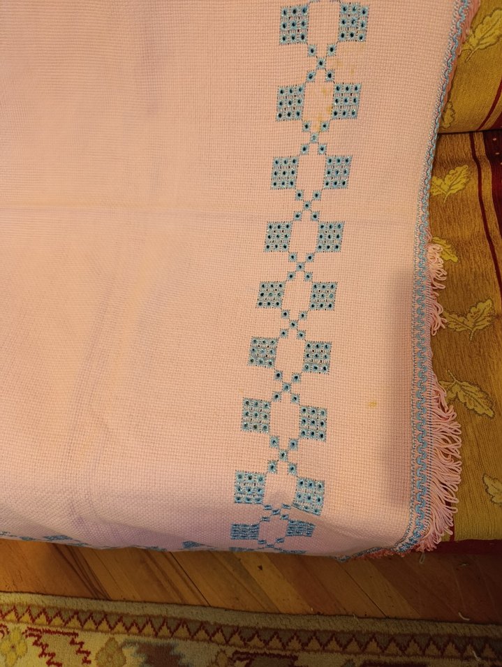 Etamin üzerine Mavi Desenli kanaviçe - Görsel 5