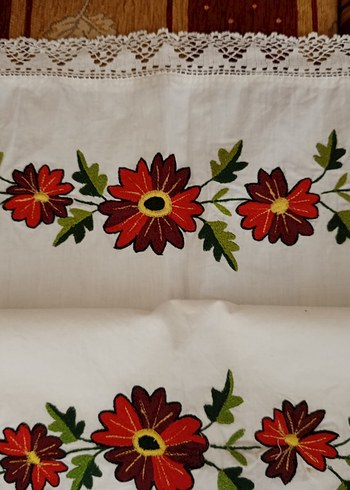 Nakışlı Çok Renkli Masa Örtüsü,yastık örtüsü - Görsel 2