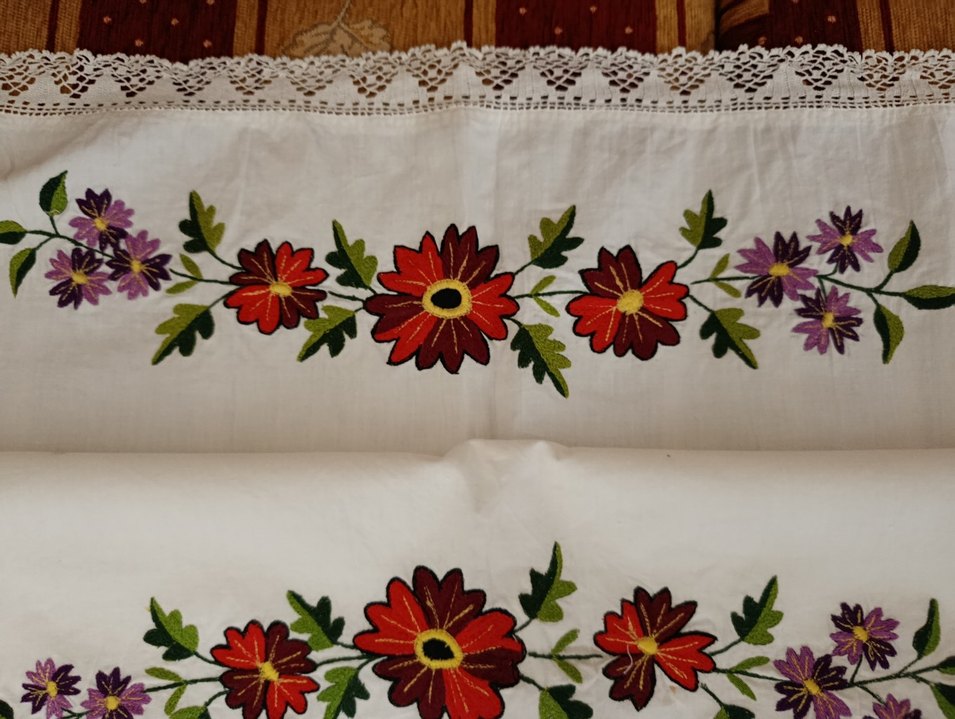 Nakışlı Çok Renkli Masa Örtüsü,yastık örtüsü - Görsel 2