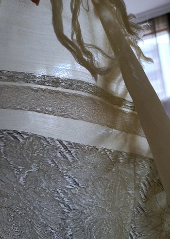 Gri işlemeli sarı masa örtüsü runner - Görsel 11