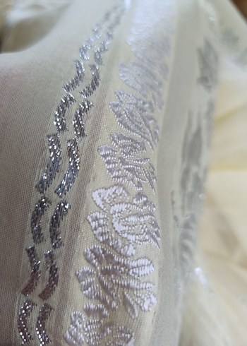 Gri işlemeli sarı masa örtüsü runner - Görsel 6