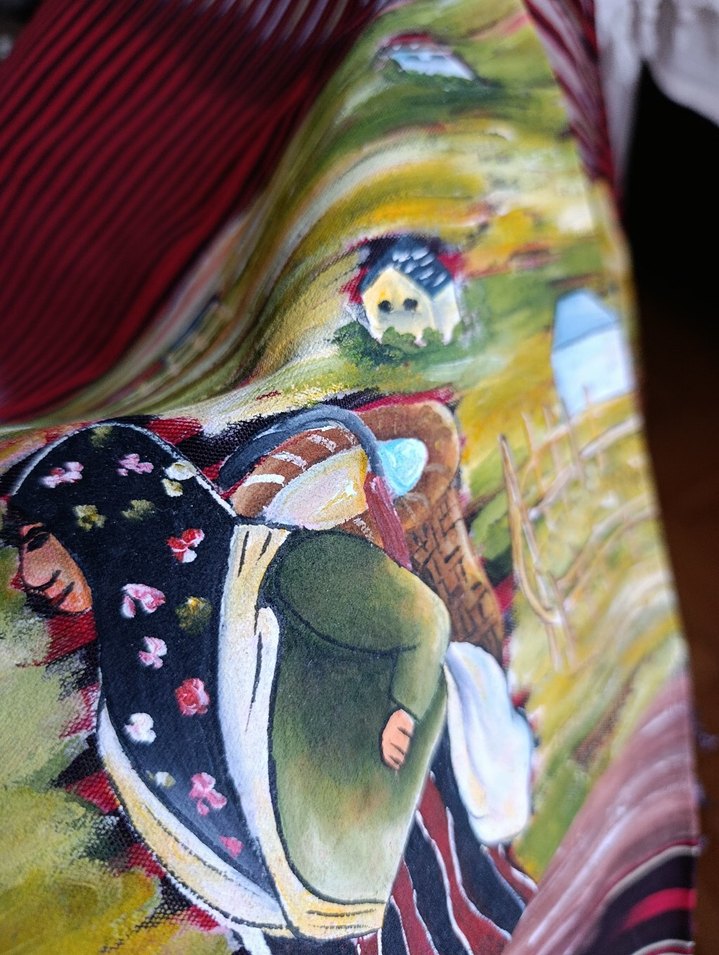 Karadeniz dokuma boyama Bohem örtü - Görsel 4