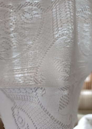 Beyaz İşlemeli El Yapımı Kumaş peçete sehpa örtüsü - Görsel 6