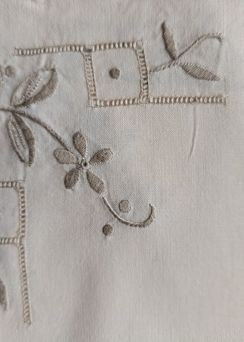 Rahibe işi peçeteler Nakışlı krem 12adet - Görsel 5