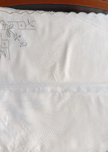 Rahibe işi peçeteler Nakışlı krem 12adet - Görsel 4