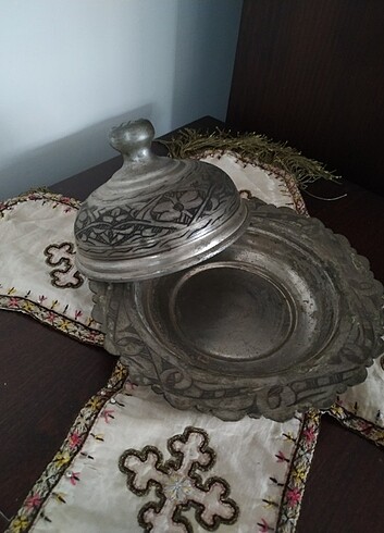 Tasarımcı Bakır sunum tabağı Antika