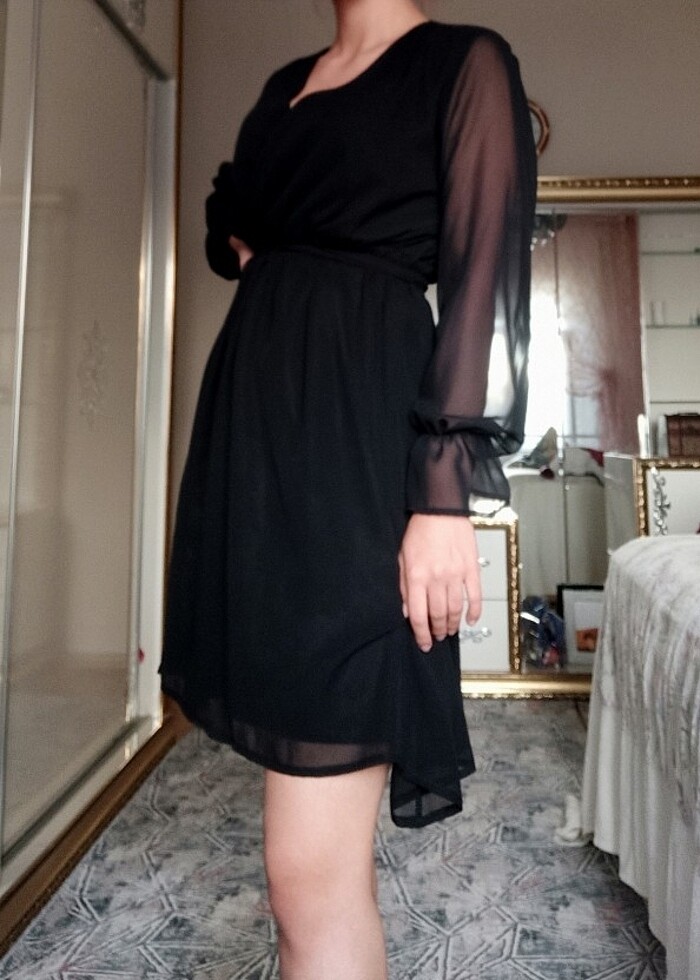 Şifon Şık Elbise - Görsel 3