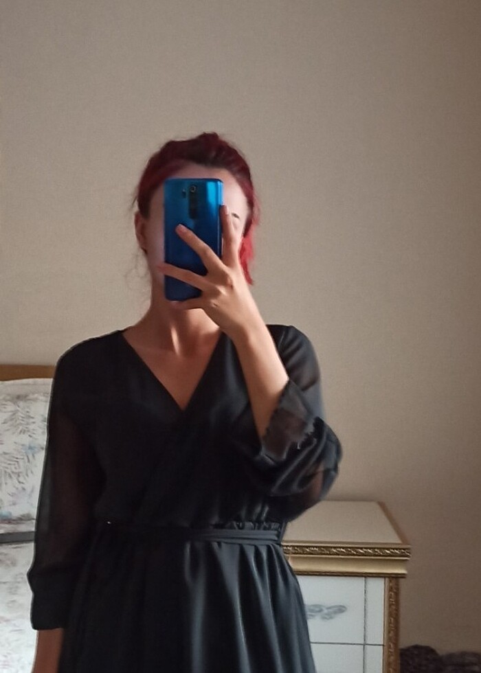 Şifon Şık Elbise - Görsel 4