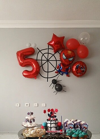 Spiderman Doğum günü süslemeleri 