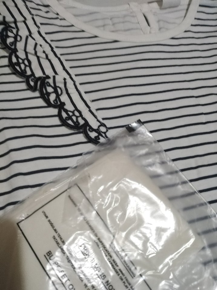 Kız Bebek Fırfırlı Çizgili Uzun Kollu Takım - Görsel 3