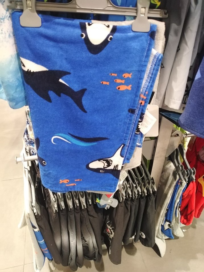 Erkek Çocuk Kapüşonlu Köpekbalığı Desenli Bornoz - Görsel 3