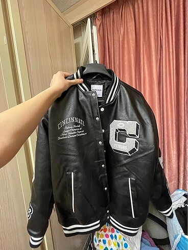 bershka deri kolej ceketi