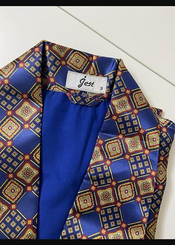 Erkek Çok Renkli Desenli Düğmeli Röpteşambır - Görsel 2