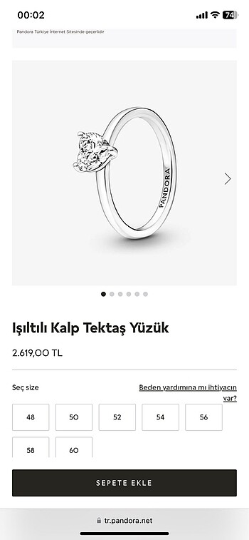Pandora orijinal yüzük