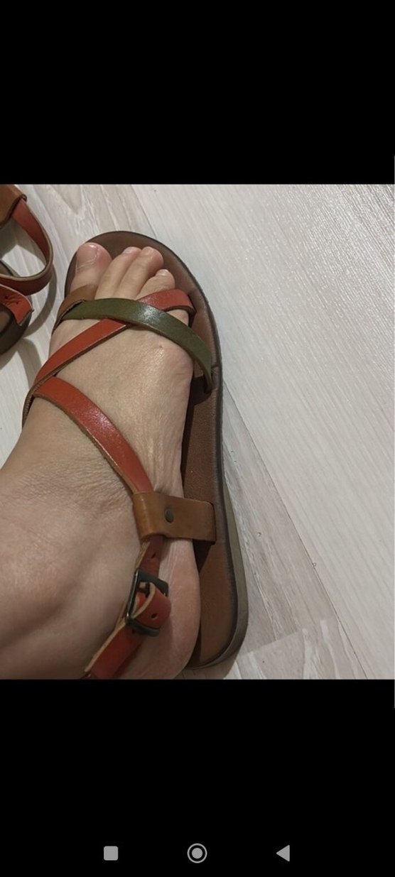 38 numara Bambi deri sandalet - Görsel 2
