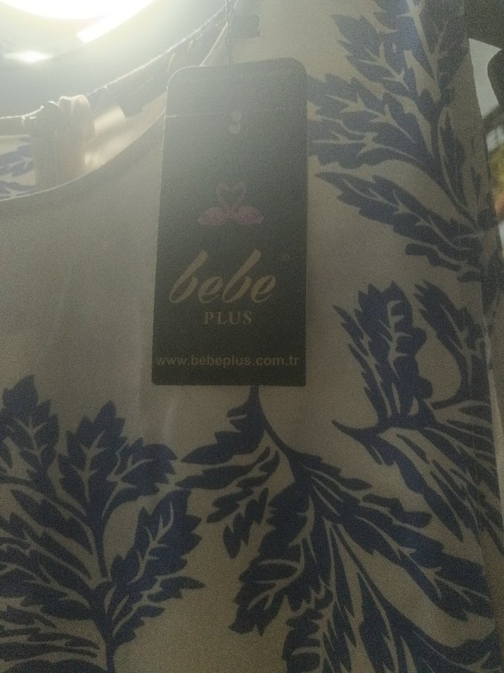 Mavi Yaprak Desenli Uzun Bohem Elbise - Görsel 2