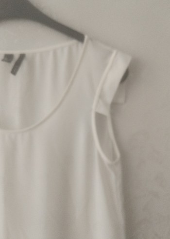 Beyaz Kolsuz  mango M beden bluz - Görsel 3