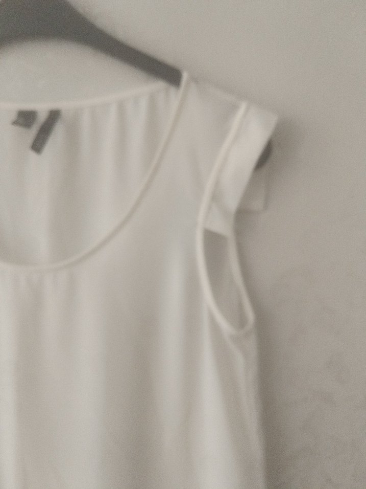 Beyaz Kolsuz  mango M beden bluz - Görsel 3