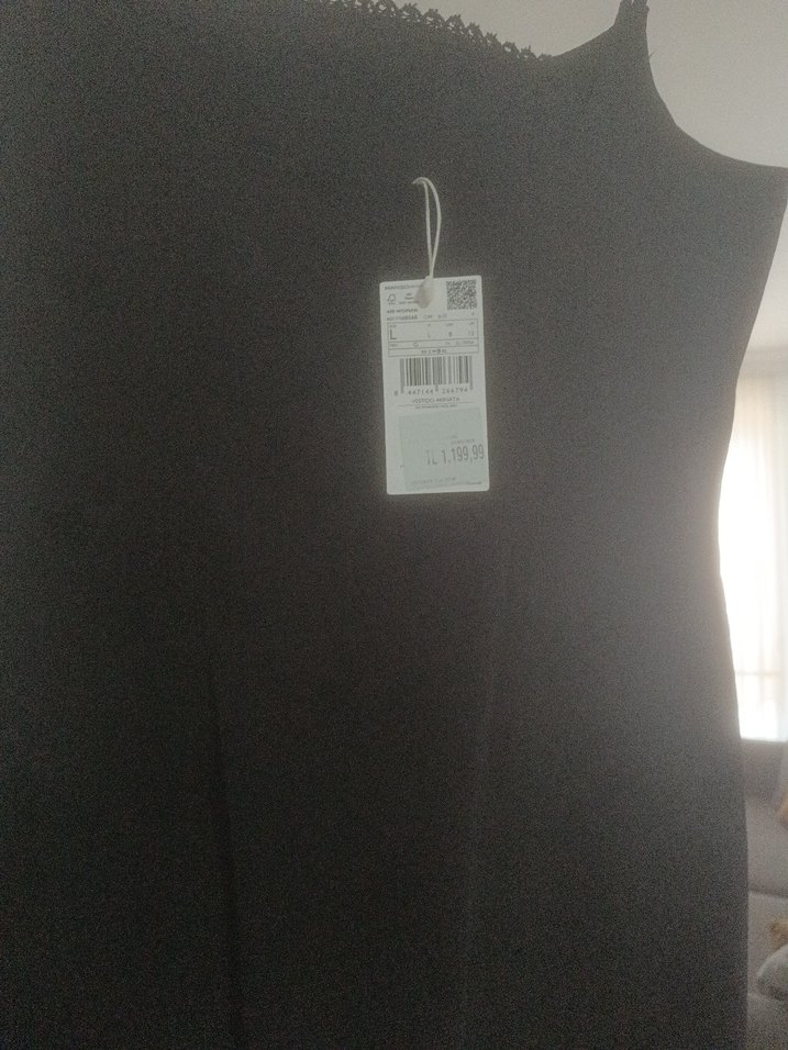 Siyah ip askılı mango L beden - Görsel 3