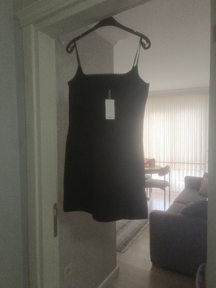 Siyah ip askılı mango L beden - Görsel 2