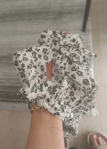 Gri Bağcıklı Midi Askılı elbise M beden 62cm boyu - Görsel 5