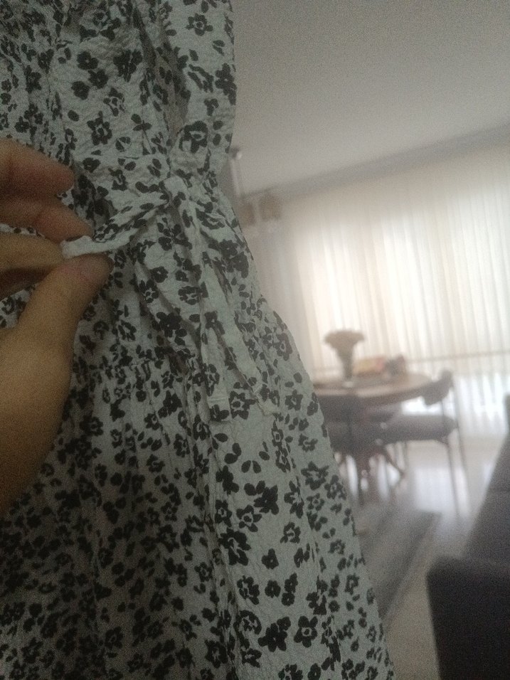 Gri Bağcıklı Midi Askılı elbise M beden 62cm boyu - Görsel 4