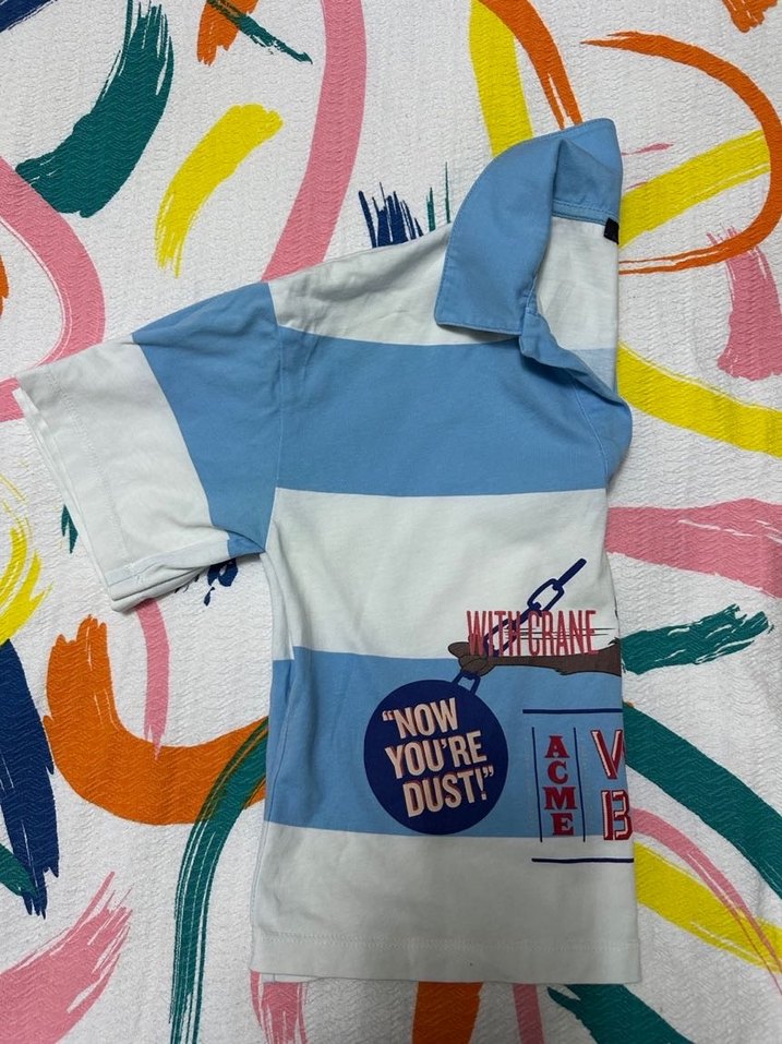 Mavi crop tisort - Görsel 3